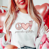 T-shirt Peace Love Valentine