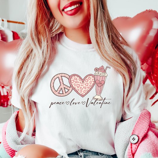 T-shirt Peace Love Valentine