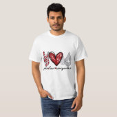 T-shirt Peace Love Venipuncture Funny Phlebotomy Technicia (Devant entier)