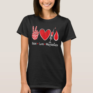 T-shirt Peace Love Venipuncture - Phlebotomiste Phlebotomi