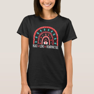 T-shirt Peace Love Venipuncture Phlebotomiste Te
