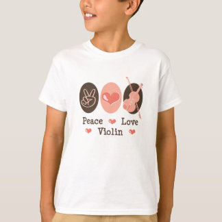 T-shirt Peace Love Violin Enfants Sweatshirt