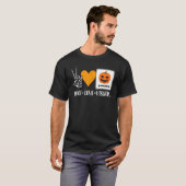 T-shirt Peace Love Visuals Aac Speech Therapy Slpa Hallowe (Devant entier)