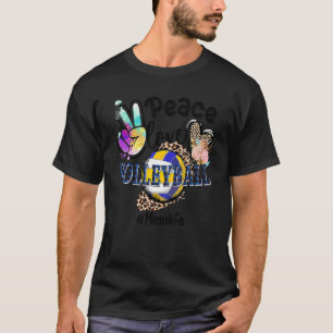 T-shirt Peace Love Volleyball Modmère Life Mom Grandma L