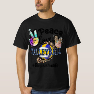 T-shirt Peace Love Volleyball Stepsoeur Life Maman grand-m
