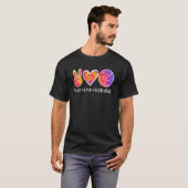 T-shirt Peace Love Volleyball - Volleyball Lovers (Devant entier)