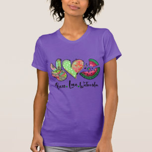 T-shirt Peace Love Watermelon, IDÉE CADEAU D'ÉTÉ