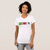 T-shirt Peace Love Windsurfing (Devant entier)