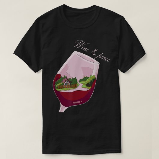 T-shirt Peace Love Wine (Design devant)
