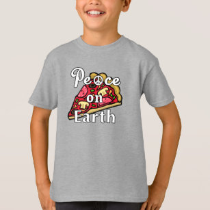 T-shirt Peace on Earth, Pepperoni Pizza Junk