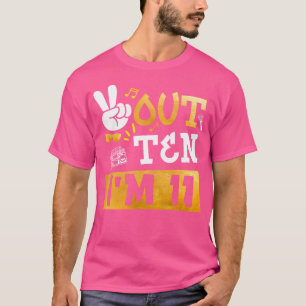 T-shirt Peace Out 10 J'Ai 11 Ans 11E Anniversaire Hip Ho