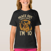 T-shirt PEACE OUT - 10e cadeau d'anniversaire pour Amoureu (Devant)