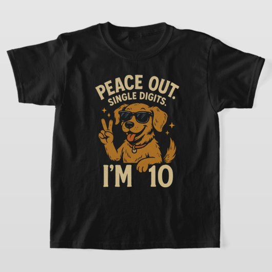 T-shirt PEACE OUT - 10e cadeau d'anniversaire pour Amoureu (Poser)