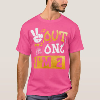 T-shirt Peace Out 1 J'ai 2 Ans 2e Anniversaire Hip Hop B