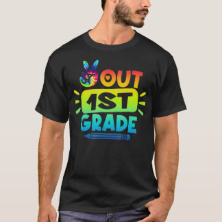 T-shirt Peace Out 1Ème Année Classe De Graduation De Teint