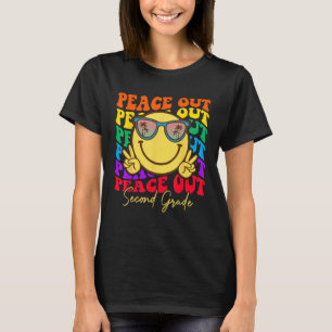 T-shirt Peace Out 2e année d'études chemise enfant sourire