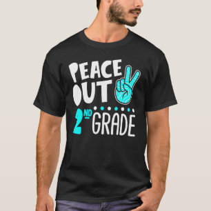 T-shirt Peace Out 2e année d'études Dernier Day School 202