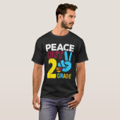 T-shirt Peace Out 2nd Grade Last Day of School Teacher Gir (Devant entier)