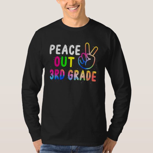 T-shirt Peace Out 3rd Grade Last Day of School Teacher Gir (Devant)