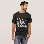 T-shirt Peace Out 6e classe de graduation de teinture de t (Devant entier)