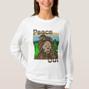 T-shirt Peace Out Bigfoot Sasquatch
