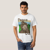 T-shirt Peace Out Bigfoot Sasquatch (Devant entier)