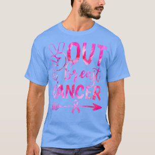 T-shirt Peace Out Cancer du sein Sensibilisation Pink Ribb