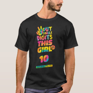 T-shirt Peace Out Chiffres Im 10 Party 10th Years
