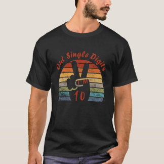 T-shirt Peace Out Chiffres simples J'ai 10 ans 10e anniver