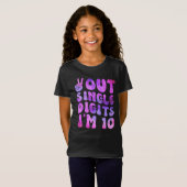 T-Shirt Peace Out Chiffres simples Retro Super 10e anniver (Devant entier)