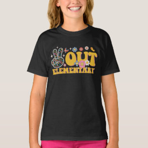 T-shirt Peace Out Élémentaire Super Dernier Jour De L'Écol