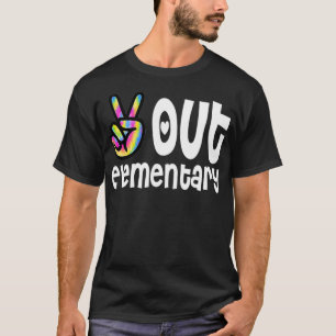 T-shirt Peace Out Élémentaire Tie Dye Classe De Diplôme De