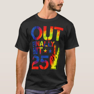 T-shirt Peace Out Finalement frappé 25 ans Anniversaire 25