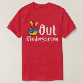 T-shirt Peace Out Kindergarten Tie Dye Graduation Classe D (Design devant)