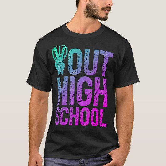 T-shirt Peace Out lycée lycéen (Devant)