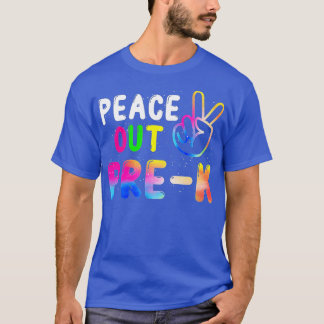 T-shirt Peace Out Pré K Dernière journée de l'école profes