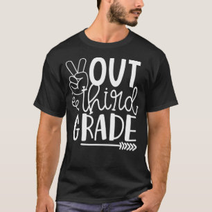 T-shirt Peace Out Troisième Année Dernière Jour De L'École