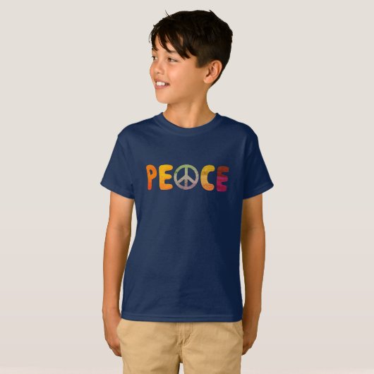 T-shirt Peace, Retro Hippie Vibes Jeunesse (Devant entier)
