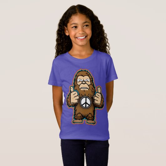 T-shirt Peace Sasquatch (Devant entier)