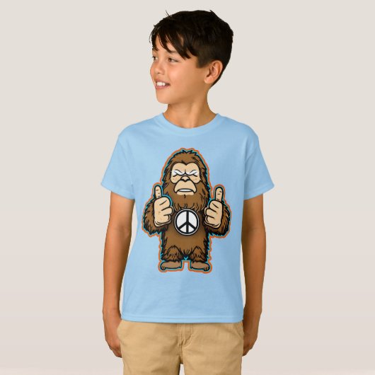T-shirt Peace Sasquatch (Devant entier)