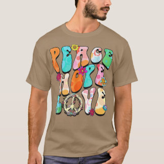 T-shirt PEACE SIGN LOVE 60s 70s Tie Dye Hippie Halloween C