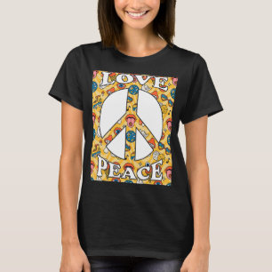 T-shirt Peace Sign Love 60s les années 70 80s 90s Retro Hi