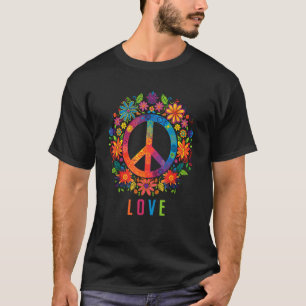 T-shirt Peace Sign Love 60s les années 70 Costume Hippie F
