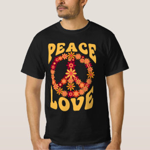 T-shirt Peace Sign Love 60s les années 70 Costume Super Hi