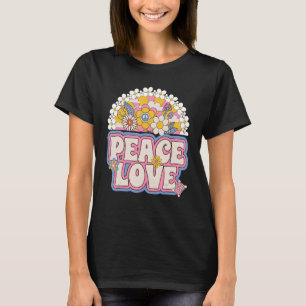 T-shirt Peace Sign Love 60s les années 70 Costume Super Hi