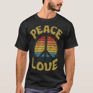 T-shirt Peace Sign Love 60s les années 70 Costume Super Hi