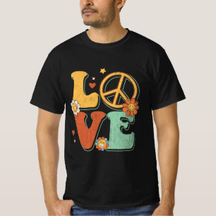 T-shirt Peace Sign Love 60s les années 70 Costume Super Hi