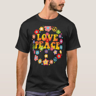 T-shirt Peace Sign Love 60s les années 70 Cravate Die Hipp