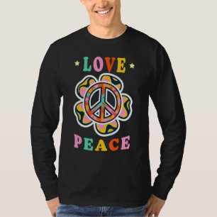 T-shirt Peace Sign Love 60s les années 70 Tie Dye Hippie C