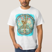 T-shirt Peace Skeleton (Devant)